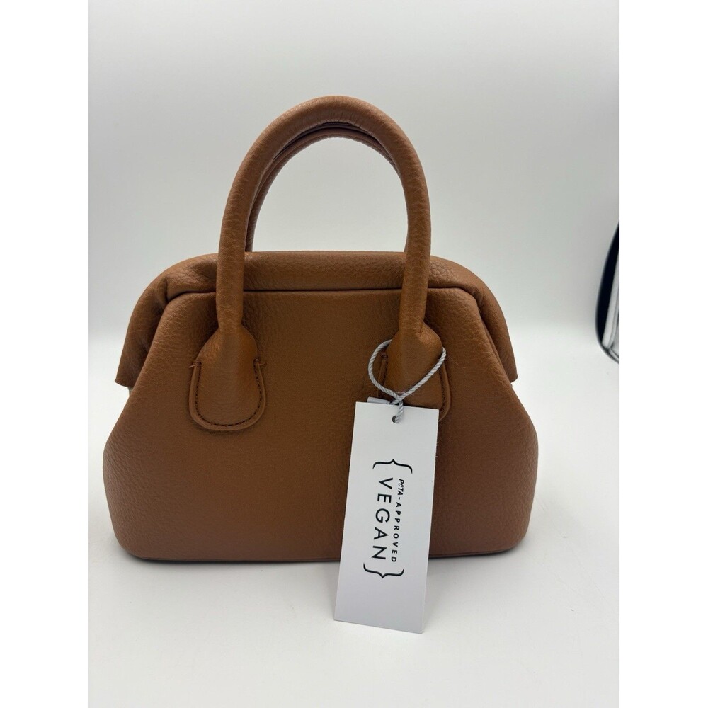 Calin Collection crossbody bag purse light tan vegan PETA approved With Strap